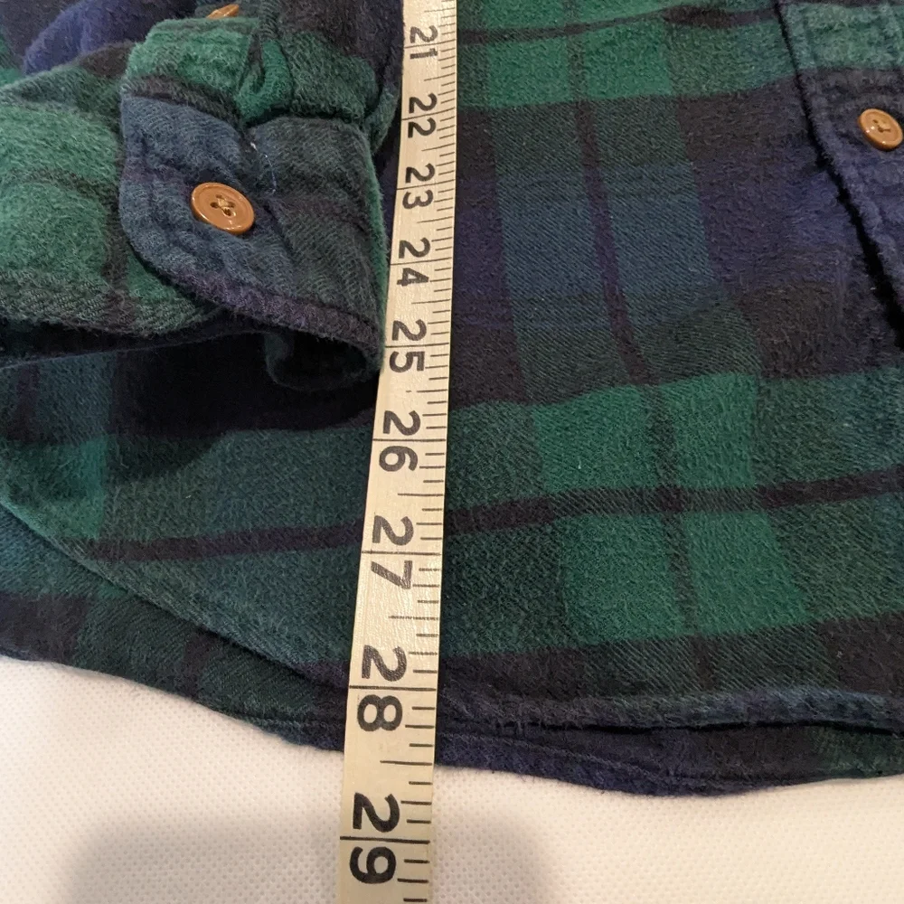 Vintage J. Crew Cotton Flannel Plaid Shirt - Picture 6 of 7